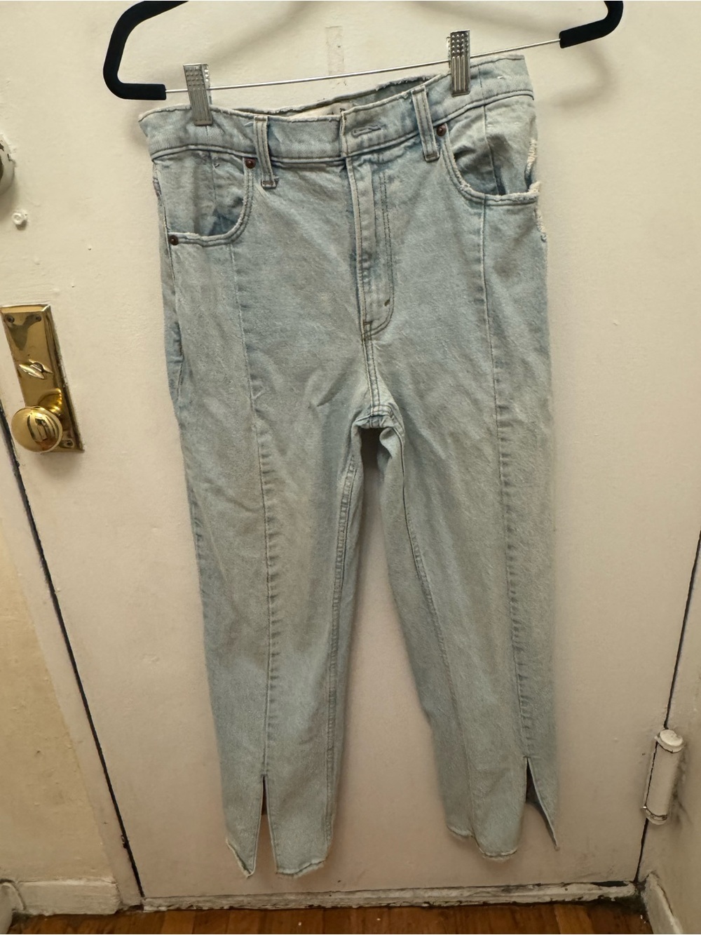Abercrombie & Fitch Light Blue Straight Leg Jeans - Picture 2 of 6